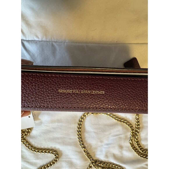 Coach Mila Crossbody Bag Polished Pebble Leather Merlot Gold Chain New with Tags - Picture 13 of 15